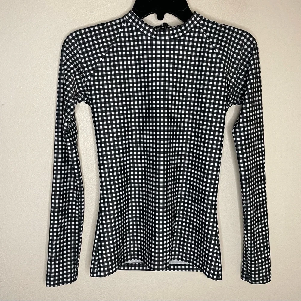 Albion Black and White Check Long-Sleeve Swim Set - Picture 2 of 6